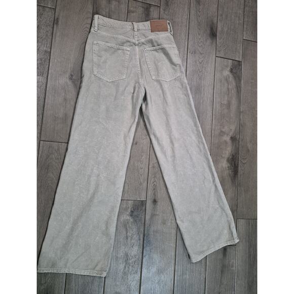 &Denim Wide Leg Size 4 Beige Pants High Rise - Picture 2 of 5